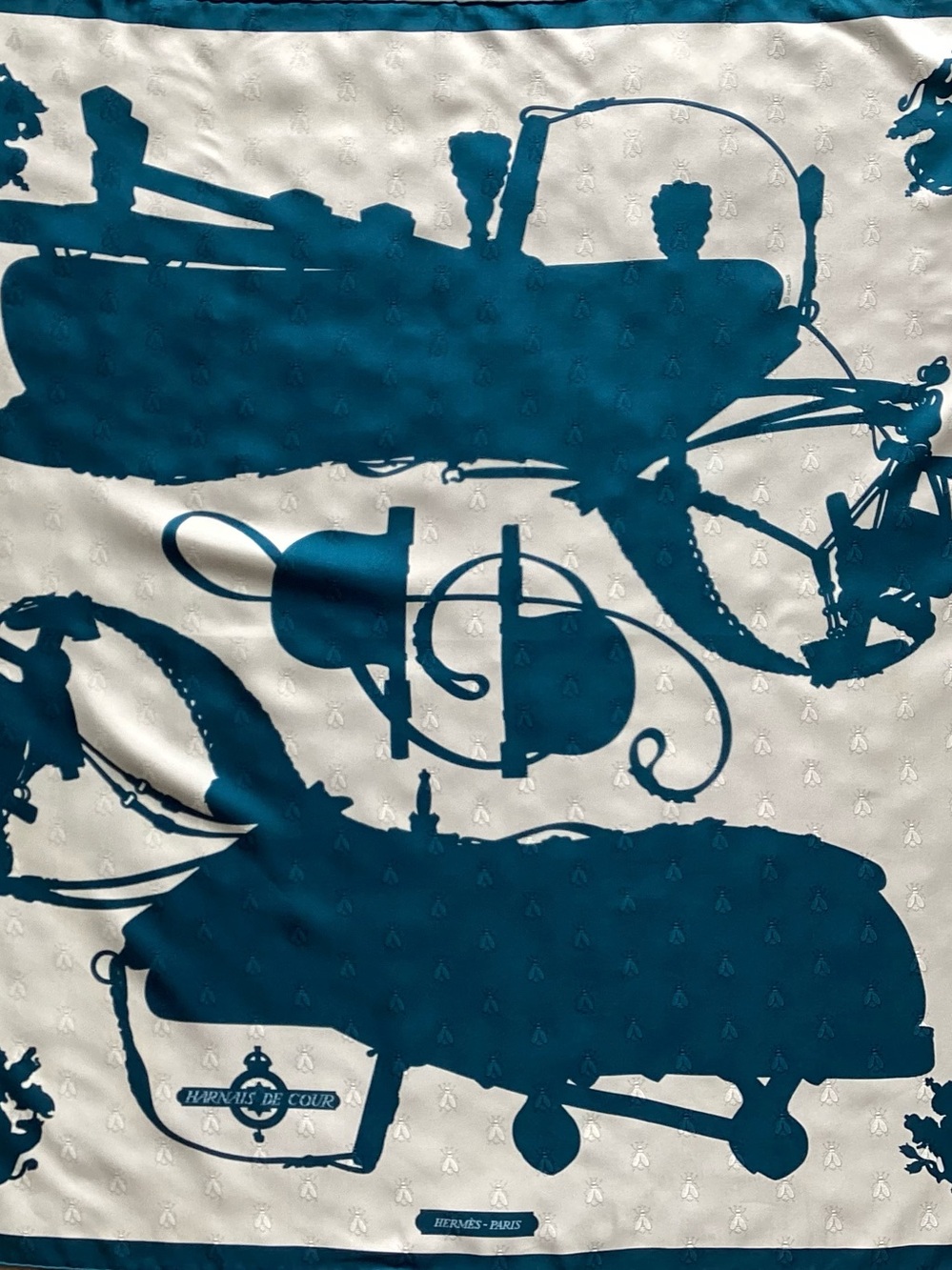 Authentic Hermes Jacquard silk scarf